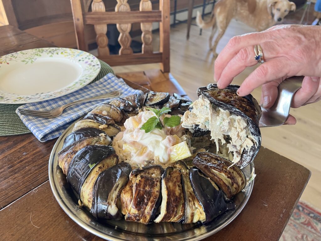 Chicken Salad with Eggplant
